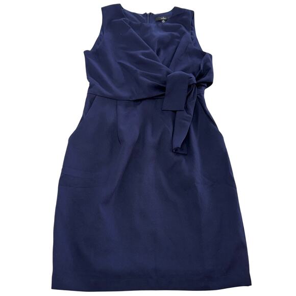 Lulus Dress Women Medium Blue Zealous Love Tie Front Mini Knotted Detail Pockets - Picture 2 of 12